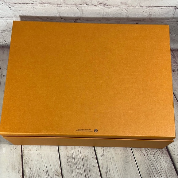 Louis Vuitton Gift Box Storage Orange Black Size 14”x10”x5” - Picture 11 of 14